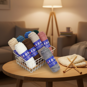 Filato di <span class=keywords><strong>Cashmere</strong></span> e Alpaca 100g, Alta Tenacità, Riciclato, per Ricamo e Cucito, Tinto con Motivo Melange, per Maglioni Lavorati a Mano - Product Image 1