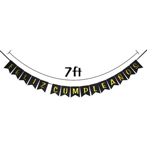 Bannière en feuille d'aluminium personnalisée en espagnol « Joyeux <span class=keywords><strong>anniversaire</strong></span> » Feliz Cumpleanos <span class=keywords><strong>pour</strong></span> femmes, hommes, garçons, filles, fournitures <span class=keywords><strong>pour</strong></span> fête d'<span class=keywords><strong>anniversaire</strong></span> - Product Image 3