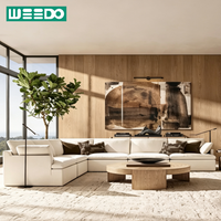 Ensemble de canapés modulaires élégants pour salon, meubles en bois écologiques, canapé d'intérieur pour villa et appartement