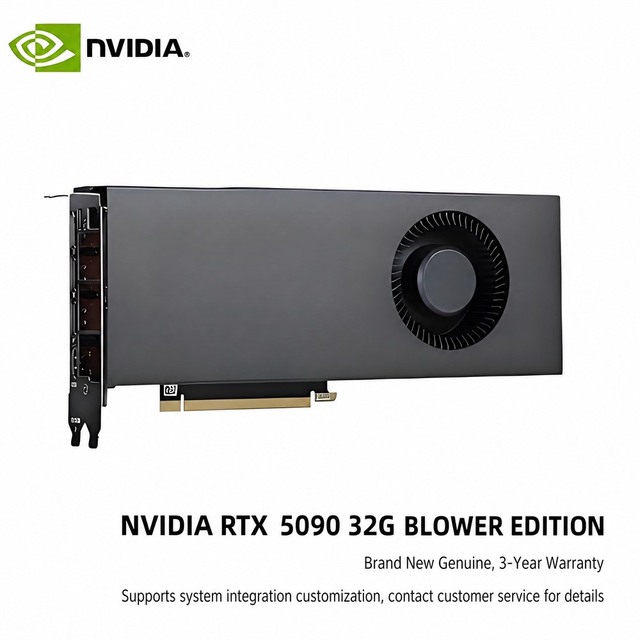 GeForce RTX 5090 Turbo 32GB GDDR7 Blower Cooling Graphics Card GPU PCIe 5.0 for Server AI Deep Learning Workstation