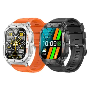 2023 K61 PRO 1.96 inch AMOLED Screen Bluetooth Music Playback Compass Outdoor Sports Talking Smart Watch 380 mAh Large Battery