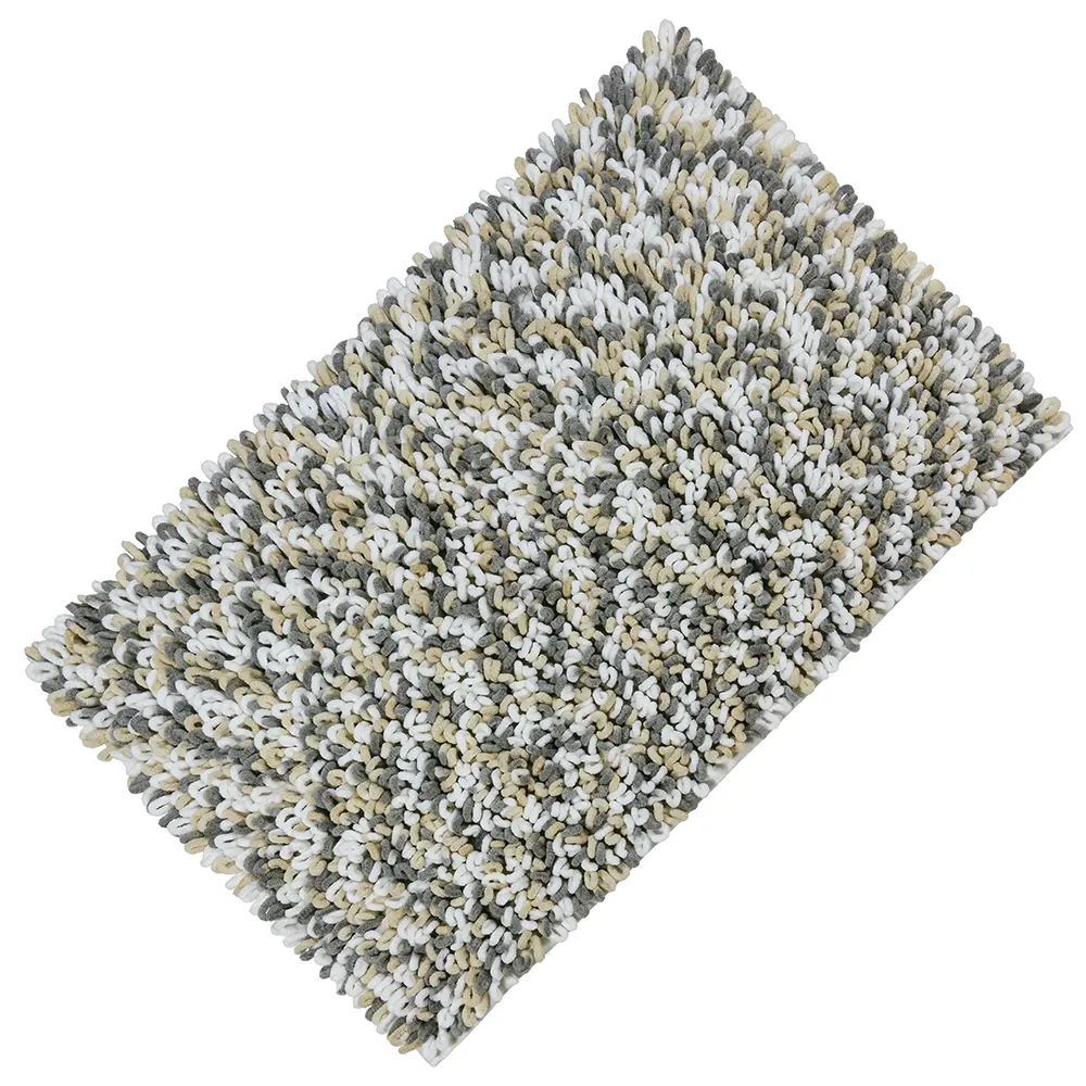luxury microfiber chenille bath rug non slip bath mat waterproof loop-pile space dye shaggy mat