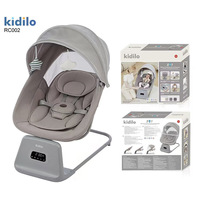 Berceau à bascule électrique personnalisé Kidilo Factory avec auvent, 5 vitesses, 3 positions inclinables, chaise pour nouveau-né en polyester