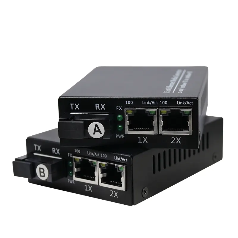 Ftth 2 4 Poort 10 100 1000 Sc Ethernet Dual Fiber Optic Media Converter Prijs, 100M 1000M Glasvezel Naar RJ45 Media Converters