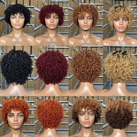 Perruques courtes en cheveux humains, perruques courtes style bob pour femmes noires, perruques en cheveux humains de couleur naturelle fabriquées à la machine, perruques pas chères