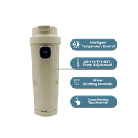 Support de tasse intelligent 2 en 1 pour voiture, chauffage et refroidissement, 12V DC, affichage de la température, chauffe-boissons, refroidisseur, accessoires intérieurs de voiture