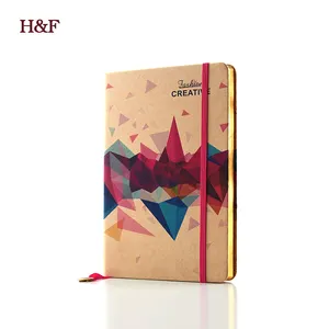 japan stationery diary gold edge kraft ELASTIC NOTEBOOK with pendant