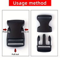 Boucle tactique à dégagement rapide de 15 mm, réglable, en plastique, personnalisée, pour ceinture militaire, accessoire de sac, accessoire de voyage