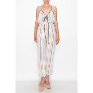 Tuta corta con laccio frontale - Arancione - Product Image 1