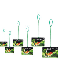 Épuisette pour poissons d'aquarium - Épuisette carrée portative de 3 pouces pour poissons rouges et poissons tropicaux avec crochet, sûre et douce pour tous les types de poissons