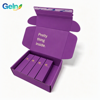 Boîte d'expédition personnalisée en carton ondulé avec fermeture éclair, gaufrage quadricolore, écologique, recyclable, emballage pliable pour produits de beauté, soins de la peau, parfums