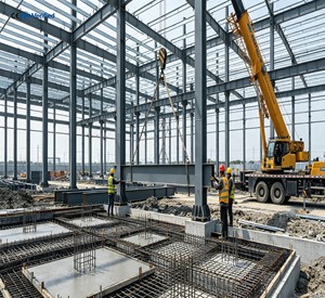 Modern Design Professional PEB Prefab Industrial Metal Warehouse Gym Hall Outdoor Car Steel Structure Building KitsGarage - Product Image 5