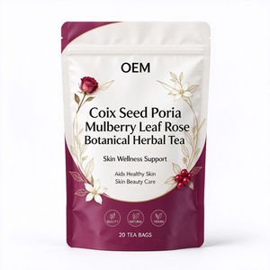 Sachets de Tisane Botanique OEM ODM à Marque Privée : Graines de Coix, Poria, Feuilles de Mûrier et Rose pour le Bien-être Quotidien - Product Image 1