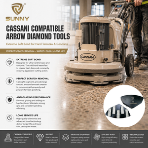 Bloque Abrasivo Rectangular SUNNY OEM de 80 Granos, Unión Extremadamente Suave, 5 Barras, Unión Metálica, para Eliminar Rayaduras en Concreto Extra Duro - Product Image 1