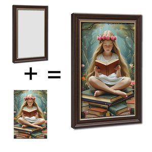 Cadre en bois grainé doré 24x36 avec citation « Stay Wonderfully Curious » pour <span class=keywords><strong>la</strong></span> bibliothèque ou le bureau - Product Image 1
