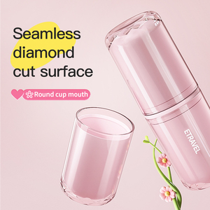Suministros de baño y baño prácticos portátiles Taza de cepillo de dientes de viaje con estuche de almacenamiento y juego de tazas de enjuague bucal <span class=keywords><strong>para</strong></span> uso doméstico - Product Image 3