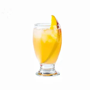 مصنع توريد شفافة واضحة مخصص شعار كبير الفم زجاجة بيرة الفاكهة عصير أكواب الشرب كأس