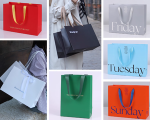 Bán Buôn Tùy Chỉnh Sang Trọng Túi Giấy Cá Nhân Túi Giấy Tote Quà Tặng Nghệ Thuật Gói Giấy Túi Đồ Trang Sức Túi Giấy Với Logo In - Product Image 3