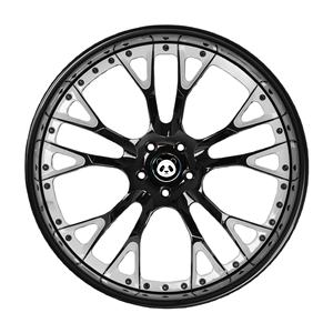 Coppia di Mozzi Ruota Forgiati Personalizzati, Cerchi in Lega Oro e Neri a Canale Rovesciato Profondo da 22/23 Pollici, Cerchi per Ruote Vintage - Product Image 1