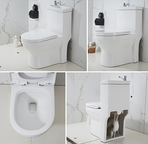 WC en céramique allongé et élégant avec citerne de lavage à double chasse intégrée au <span class=keywords><strong>lavabo</strong></span> - Product Image 5