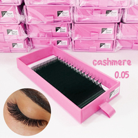 Cils super noirs fabriqués à la main de marque privée en gros vendeur d'extension de cils individuels plateaux de cils de volume en vison noir mat