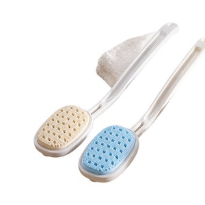 Bath <b>Brush</b> With Long Handle Oval Shape PP Material Shower Massage <b>Brush</b> For Back Cleaning And Exfoliation - Product Image 5