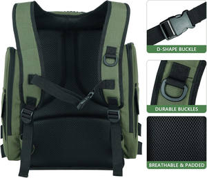 Mochila de Pesca Ligera, Resistente y Versátil para Exteriores, Impermeable, Grande, con Bolsillo para Aparejos de Pesca, Muestra Gratis - Product Image 4