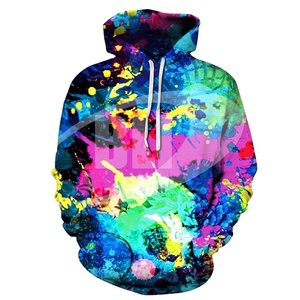 เสื้อฮู้ดแฟชั่นแบบสวมหัวสำหรับผู้ชายผ้าขนแกะโพลีเอสเตอร์ผ้าฝ้ายพิมพ์ลายซับลิเมชัน - Product Image 1