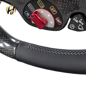 Volante Deportivo de Alta Calidad en Cuero Rojo y Fibra de Carbono para Mejorar el Interior de Ferrari - Product Image 2