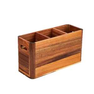 Wooden <b>storage</b> <b>box</b> for home and <b>kitchen</b> use, divided into compartments; multi-purpose solid wood <b>storage</b> <b>box</b> for office and - Product Image 5
