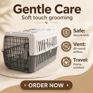 Jaula de Transporte para Mascotas, Estándar <span class=keywords><strong>IATA</strong></span>, de Plástico, Transpirable, Plegable, Ecológica, Portátil, para Perros y Gatos, 10 kg - Product Image 4