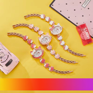 Reloj de Pulsera para Niñas, Diseño de Hello Kitty, Estilo Moderno para Estudiantes, Reloj Electrónico de Cuarzo con Dibujos Animados - Product Image 1