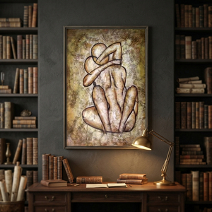 Peinture à l'huile abstraite 100% peinte à la main sur toile, représentant des <span class=keywords><strong>femmes</strong></span> et des couples nus, art mural pour le salon, décoration de la maison - Product Image 1