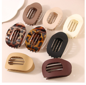 Pinza de Pelo Plana Mate Ovalada de Plástico para Mujer, Tipo Cocodrilo, Agarre Fuerte, Sencilla, Accesorios para el Cabello <span class=keywords><strong>2026</strong></span> al por Mayor - Product Image 2