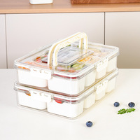 Boîte à lunch bento en plastique de grande capacité 3,1 L, hermétique, 8 compartiments, sans BPA, compatible micro-ondes, pour le bureau/les adultes/l'école