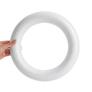 זר קצף טופס לבן קצף קישוט הבית טבעת עם פוליסטירן מורחב (eps) חומר גלם לחג המולד וחתונות - Product Image 2