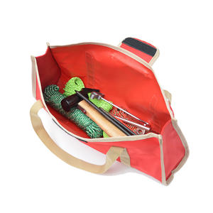 Sac à outils pliable d'extérieur, pochette de rangement portable rouge pour le camping et l'extérieur, sac à main pliable 43x20.5x11cm - Product Image 4