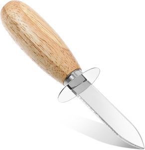 Stainless Steel Open oyster <b>Knife</b> With Wood Handle for Seafood <b>Tools</b> - Product Image 2
