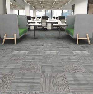 Dalles de moquette entièrement moquettées pour bureau 50x50, emboîtables, ignifuges, usage commercial, tapis de salon, grandes dalles de moquette en gros - Product Image 4