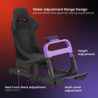 Kokpit Balap Gaming LRS18-BS02 Mesin Simulator Kokpit dengan Dudukan Tuas Persneling & Kursi untuk PS4 PS5 Xbox PC G29 G920 Mobil GTR