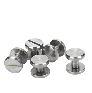 Tornillos Chicago de latón de 10x10x4mm para cinturones de cuero, tornillos macho y hembra de acero inoxidable para cinturones - Product Image 5