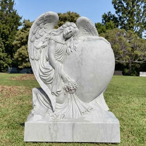 Stèles funéraires, monuments et pierres tombales <span class=keywords><strong>en</strong></span> marbre blanc de conception européenne personnalisée, fabriquées <span class=keywords><strong>en</strong></span> <span class=keywords><strong>pierre</strong></span> naturelle pour cimetières et tombes. - Product Image 5