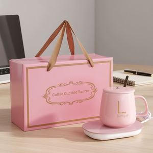 2026 Promotional <b>USB</b> Electric <b>Heating</b> Ceramic Coffee Mug Warmer Smart Office Drinkware Gift Set for Camping - Product Image 1