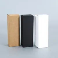 Pack en vrac 20/50 pièces noir blanc Kraft papier coffrets cadeaux pour rouge à lèvres cosmétiques huile essentielle compte-gouttes bouteille bougie emballage