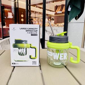 Vaso de Café Portátil de Paja para <span class=keywords><strong>Hombre</strong></span> con Asa, Taza de Agua con Separación de Té para Estudiantes y Campistas, Diseño Femenino - Product Image 2