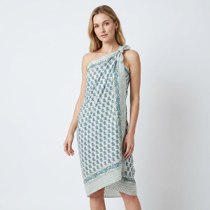Pareo de Algodón Transpirable de Alta Calidad para Mujer, Falda Envolvente para la Playa, Suave y Estampado, para Vacaciones, Piscina y Resort - Product Image 1