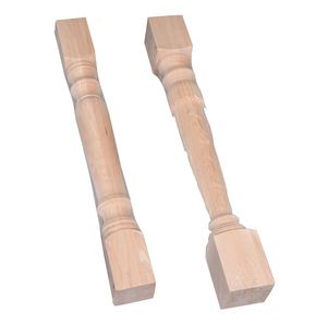Poteau en bois, poteau décoratif, pilier en bois, balustrades en bois sculptées, garde-corps carré, balustres sculptés, balustres intérieurs sculptés - Product Image 4