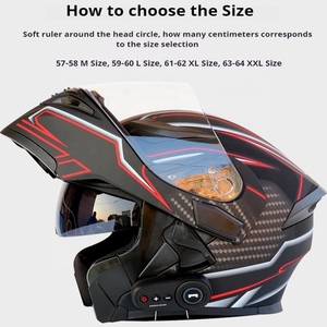 <span class=keywords><strong>Casco</strong></span> <span class=keywords><strong>de</strong></span> Motocicleta Deportivo ABS, Resistente al Viento y Transpirable, con Diseño Integral para Hombre, Alta Resistencia a Impactos, EPS/PC - Product Image 4