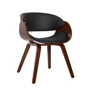 Hiện đại Bắc Âu đồ nội thất nhà gỗ Ghế ăn với chất liệu da gỗ chân gỗ bàn ăn - Product Image 1