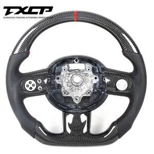 Carbon Fiber Flat Bottom Steering Wheel Fit For BMW MINI Cooper R55 R56 R57 R58 R59